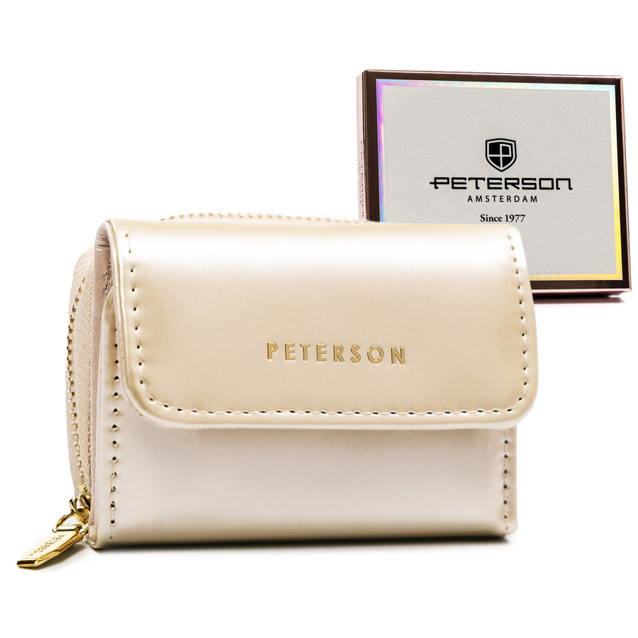 Leatherette wallet RFID PETERSON PTN 011-LAK