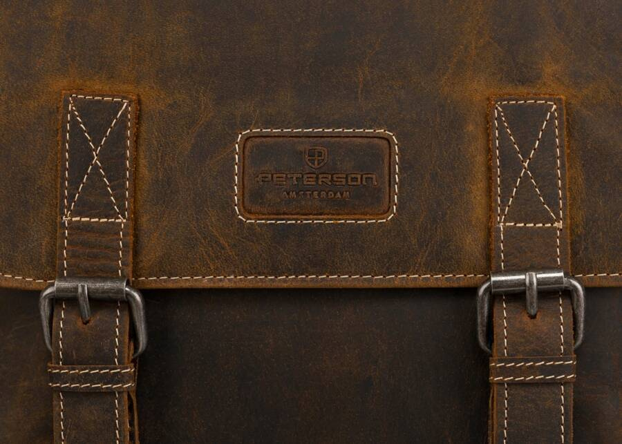 Leather bag PETERSON PTN 996-B-HUN