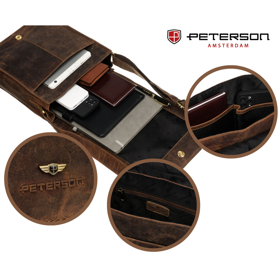 Leather bag PETERSON PTN LARS-NSH