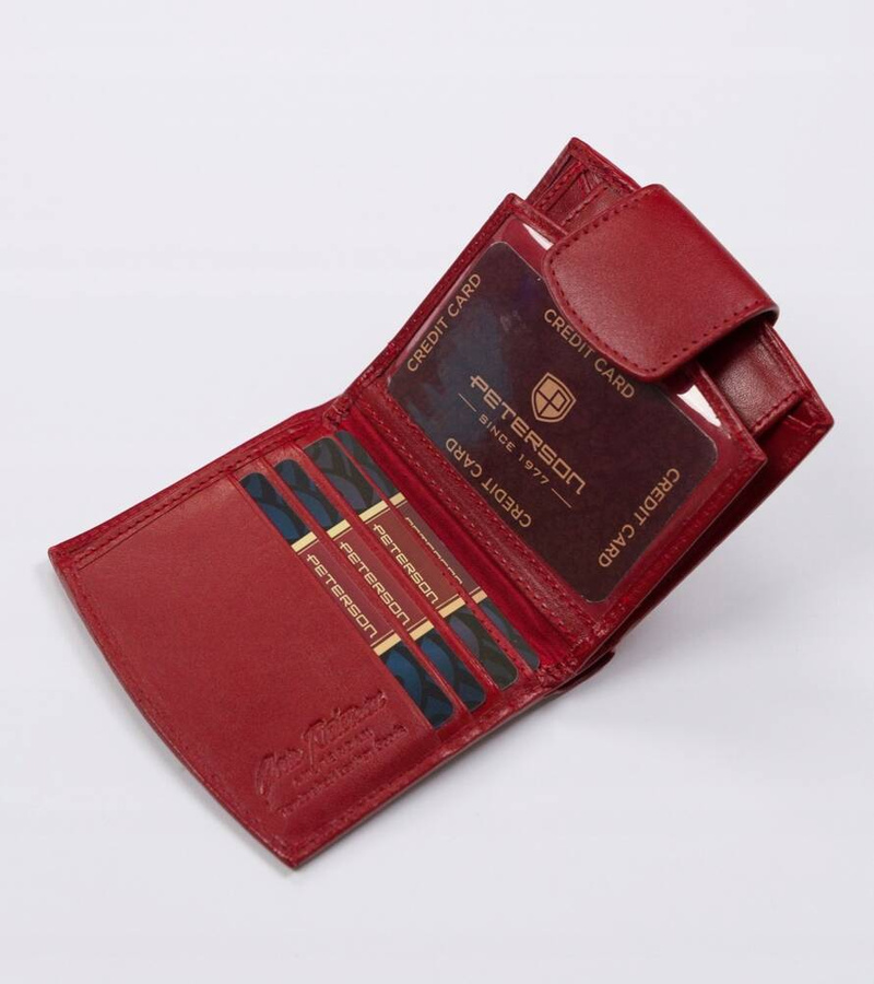 Leather wallet RFID PETERSON PTN RD-314-GCL-M