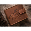 Leather wallet RFID N992L-CHM-HORSE-BL