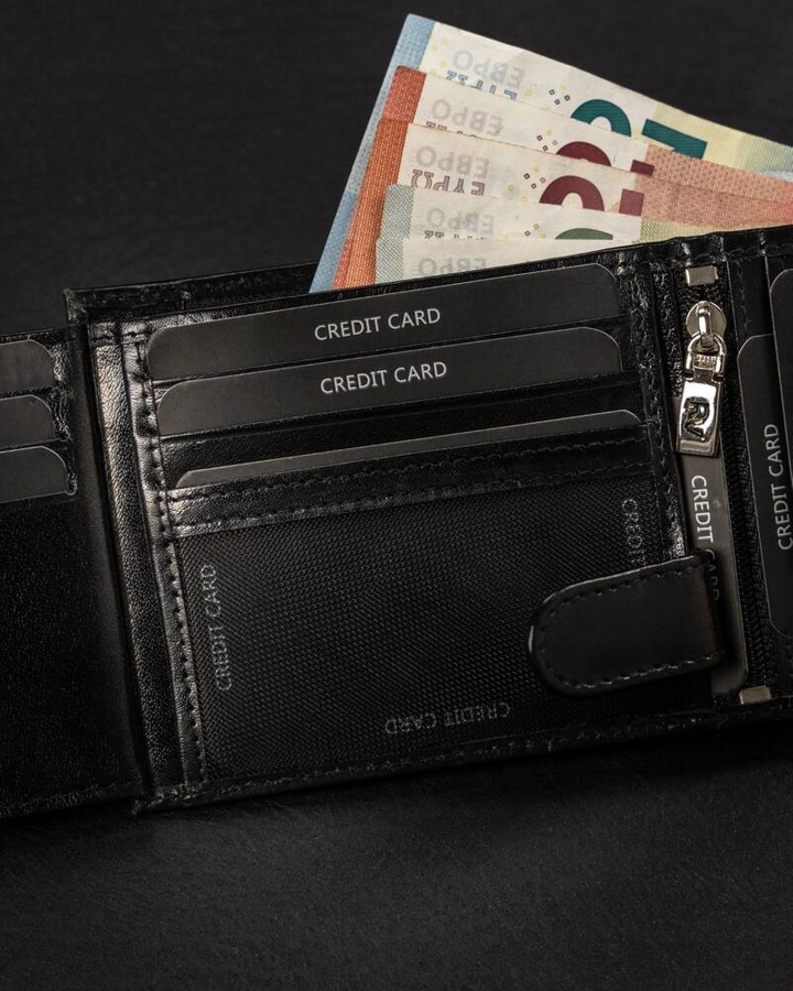 Leather wallet RFID ROVICKY RV-70616-BCA