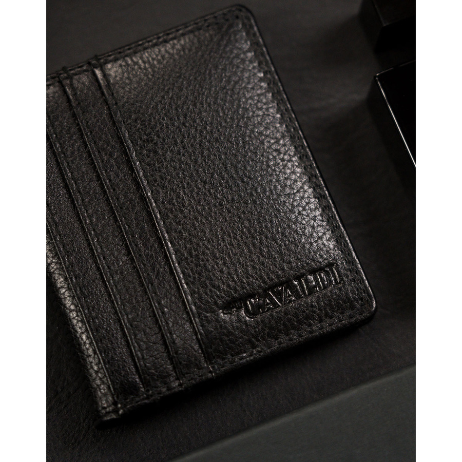 Leather card case 4U CAVALDI CW1015-NDM