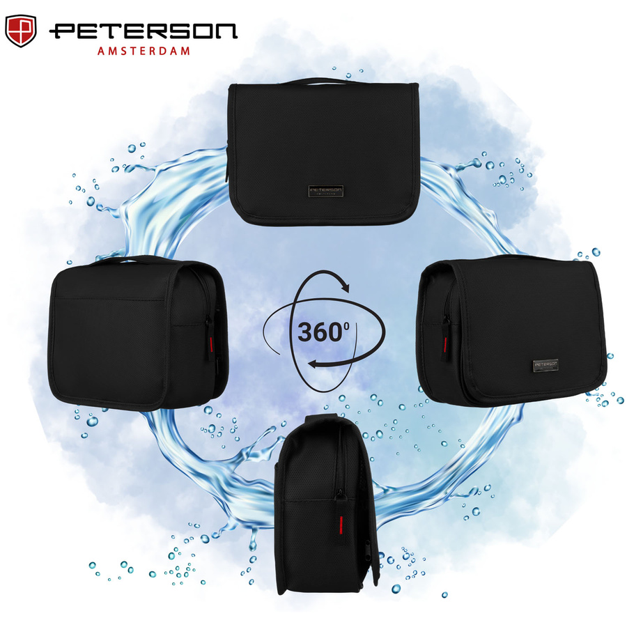 Synthetic cosmetic bag PETERSON PTN KOS-H-02