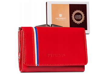 Leather wallet RFID PETERSON PTN RD-27-GCL-A