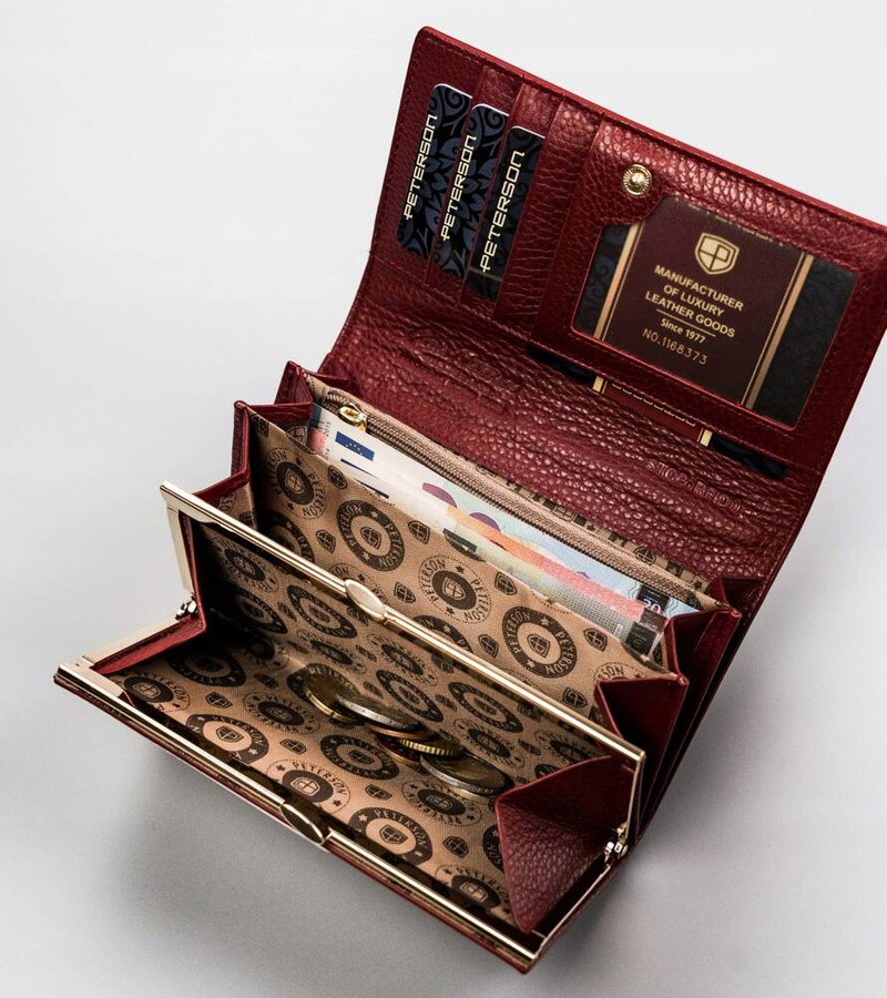 Leather women wallet PETERSON PTN BS-466