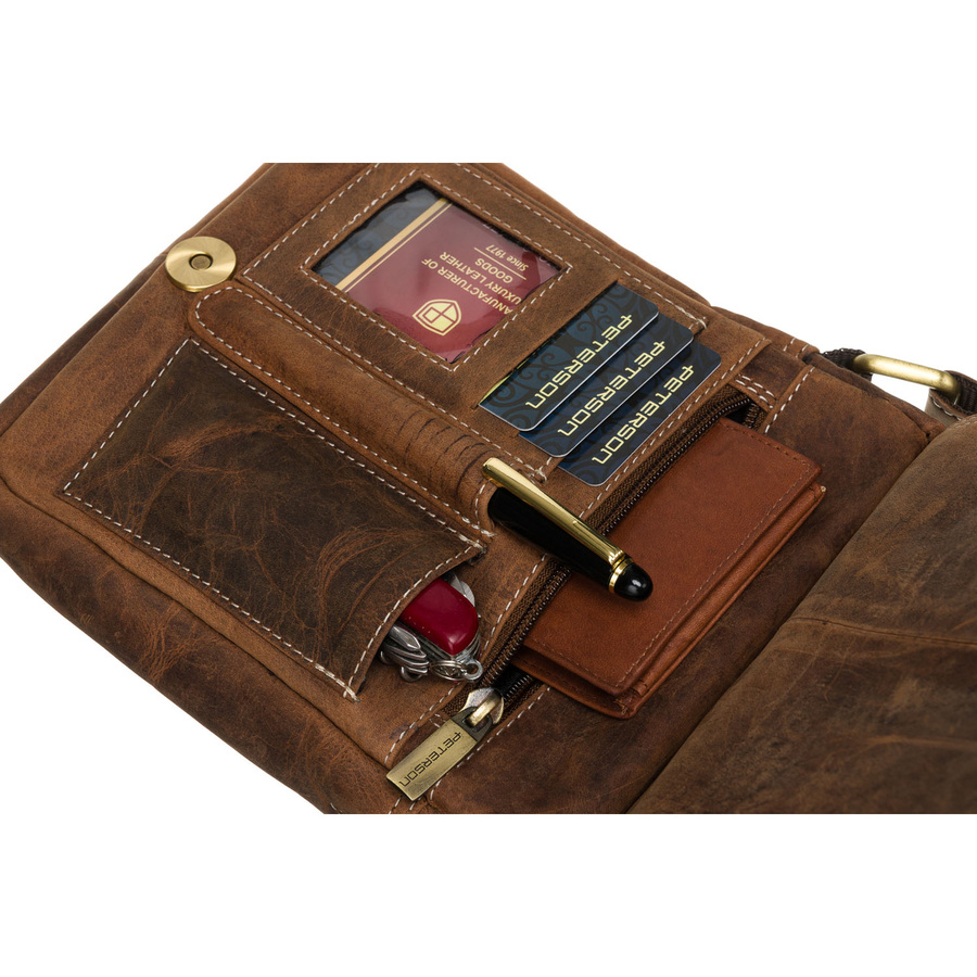 Leather bag PETERSON PTN 250586-NSH