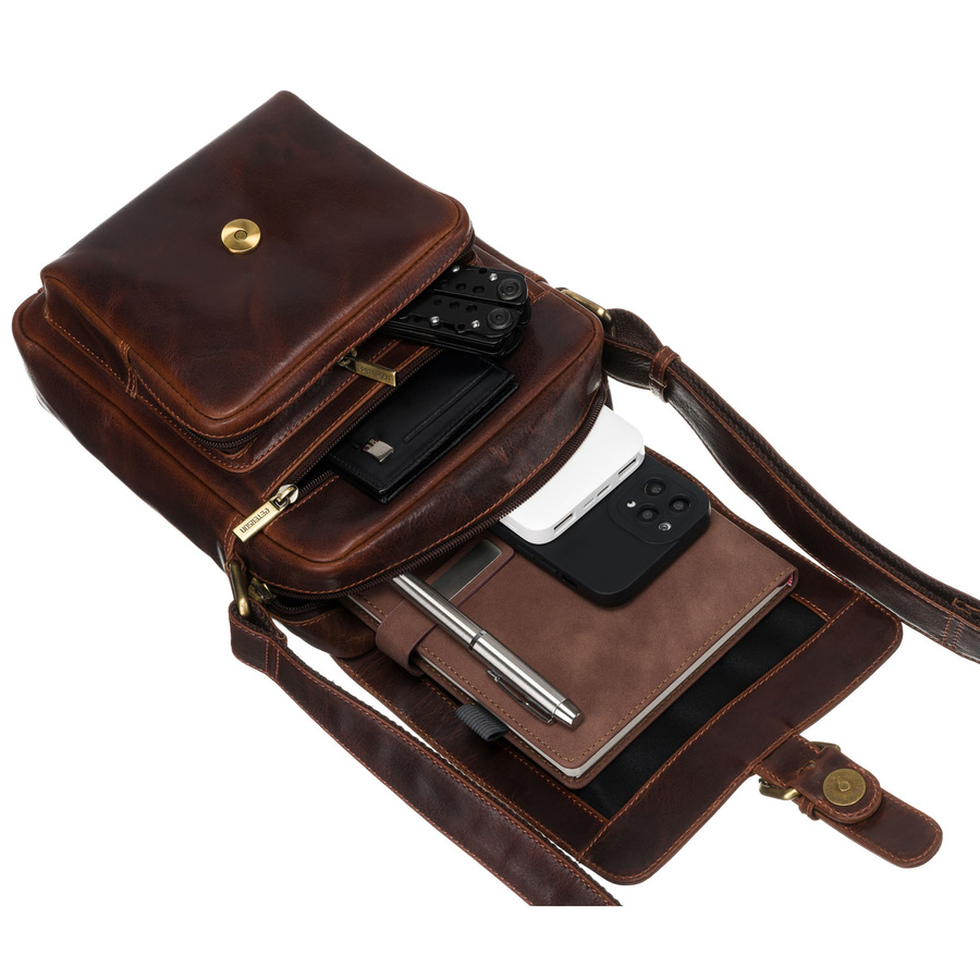 Leather bag PETERSON PTN TB-012-WAX