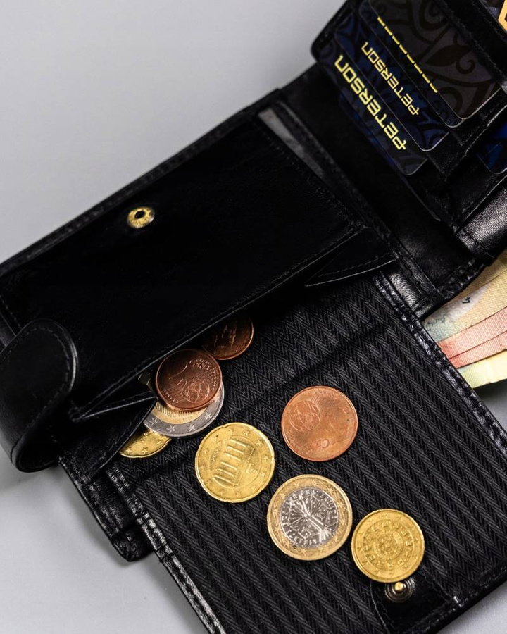 Leather wallet RFID PETERSON PTN 22301L-VT