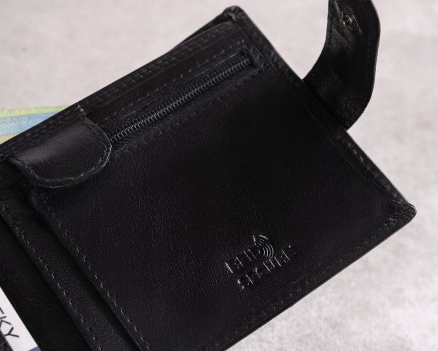 Leather wallet RFID ROVICKY PC-107L-BAR