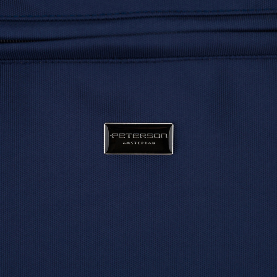 Shopperka damska w granatowym kolorze, jednokomorowa i zamykana suwakiem - Peterson