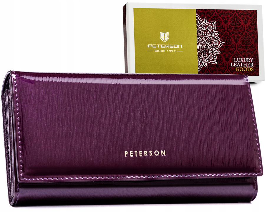 Leather wallet RFID PETERSON PTN 42122-SH