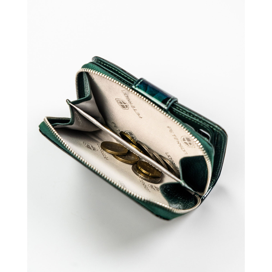 Leather and leatherette wallet RFID PETERSON PTN PS115-FDS