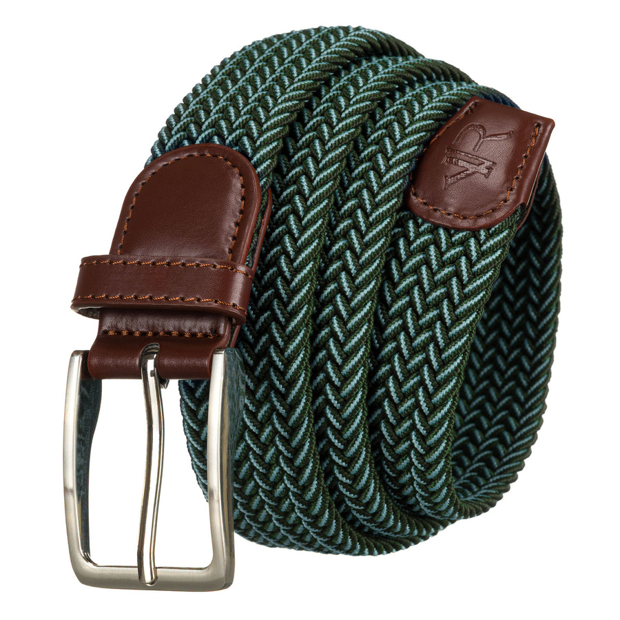 Uniseksowy pasek parciany w szarym kolorze z tradycyjną klamrą - Rovicky