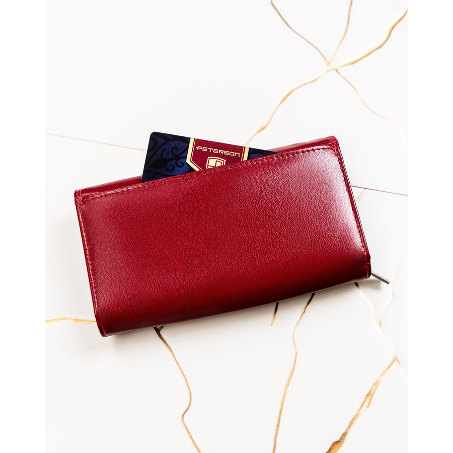 Leather wallet RFID PETERSON PTN RD-07-NGV