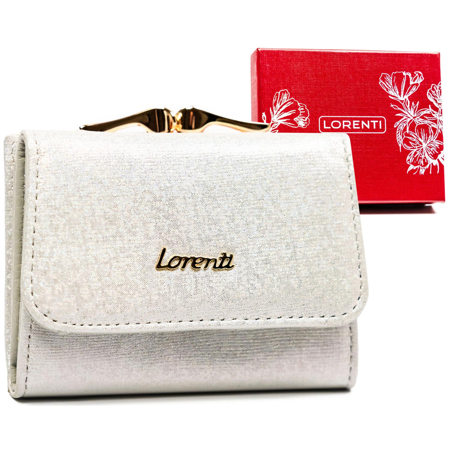 Leather wallet RFID LORENTI 55287-BRS