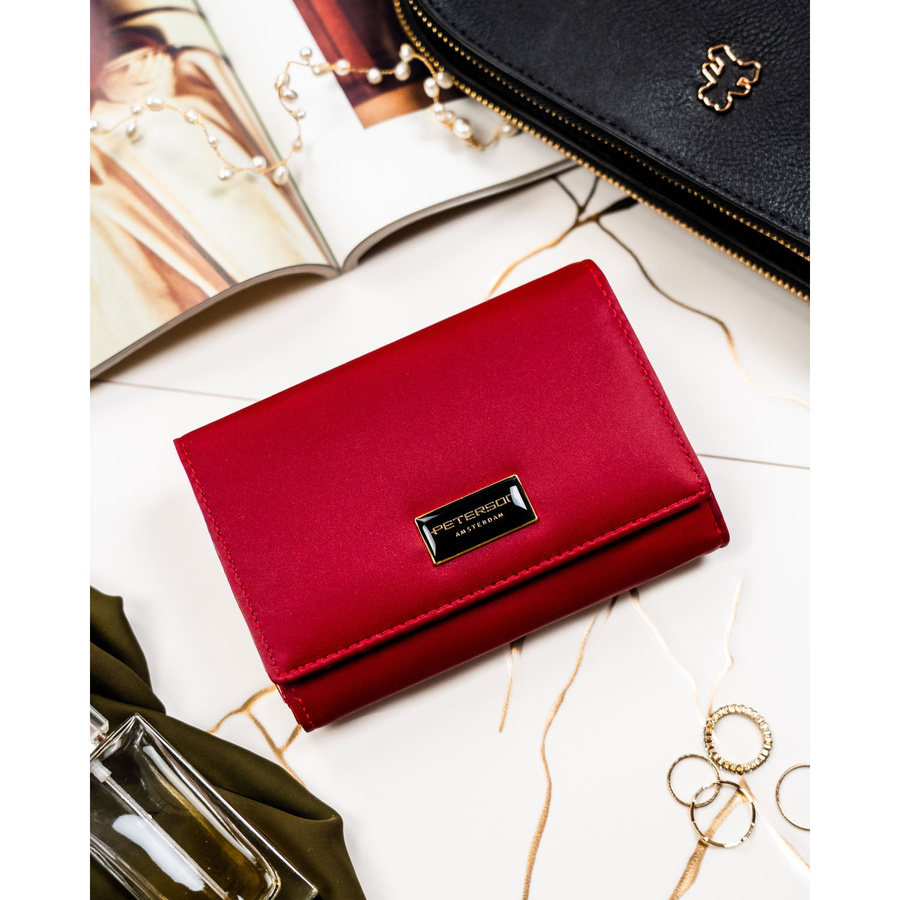 Leather and leatherette wallet RFID PETERSON PTN PS112-HNL