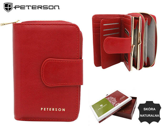 Leather wallet RFID PETERSON PTN 425214-SGN