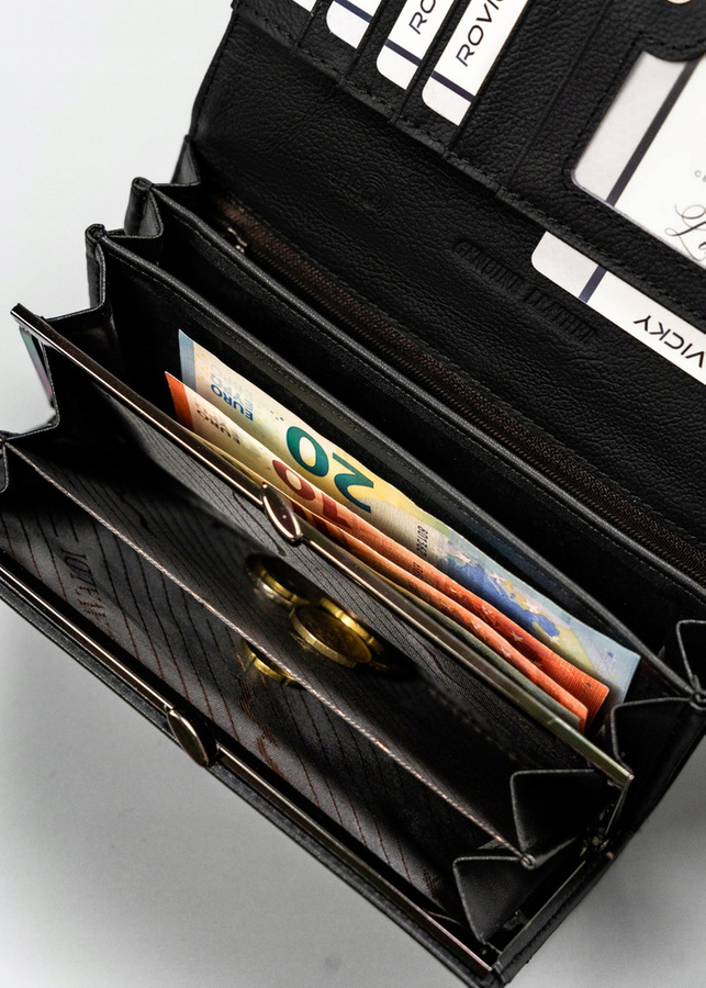 Leather & leatherette wallet RFID 4U CAVALDI PX21-20-BL