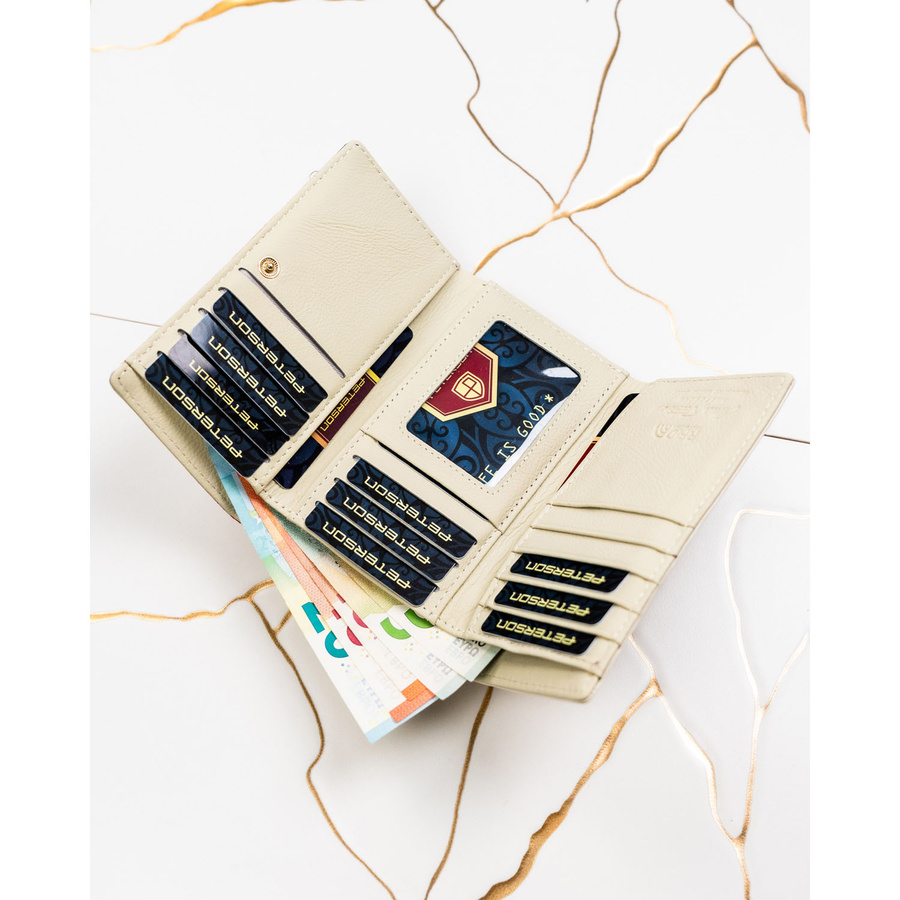 Leather and leatherette wallet RFID PETERSON PTN PX23-PF2