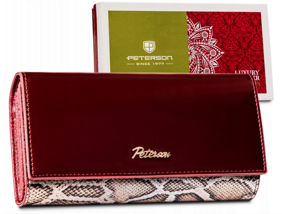 Leather wallet RFID PETERSON PTN BS-490