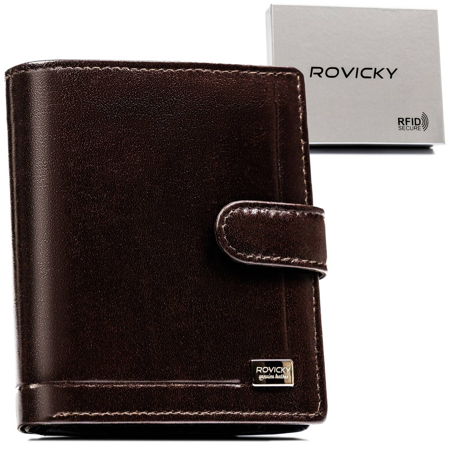Leather wallet RFID ROVICKY PC-102L-BAR