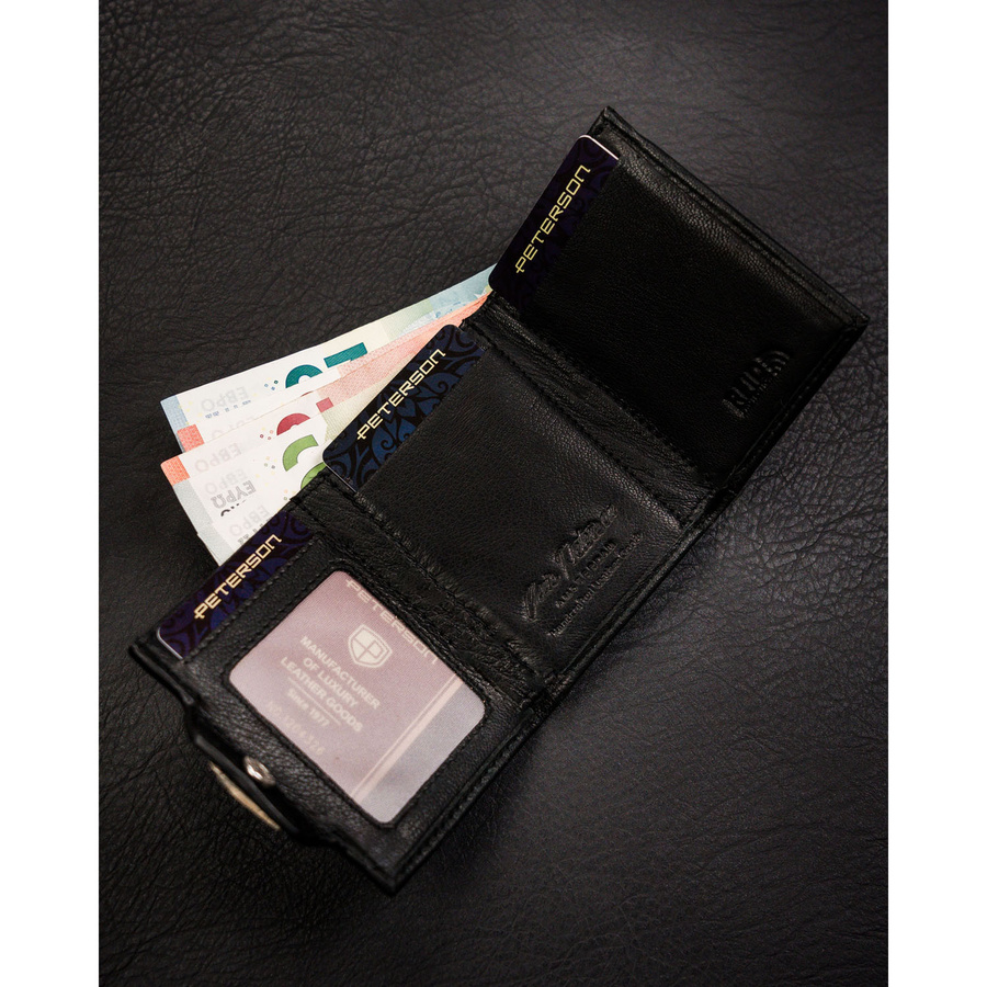Leather wallet RFID PETERSON PTN W882-CF