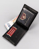 Leather wallet+pocket knife+key ring set PETRSON PTN ZM66