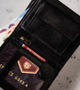 Leather wallet RFID PETERSON PTN 363 2-1-1 BLACK
