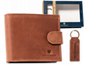 Leather wallet & key ring set PETERSON PTN SET-M-N994L