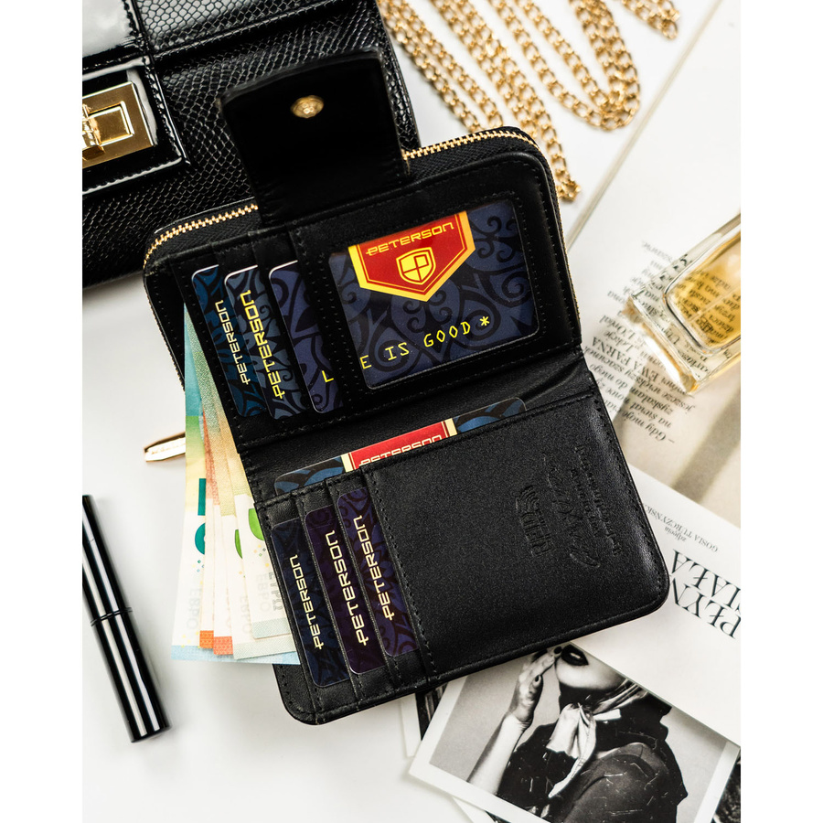 Leatherette wallet RFID PETERSON PTN 009-HF