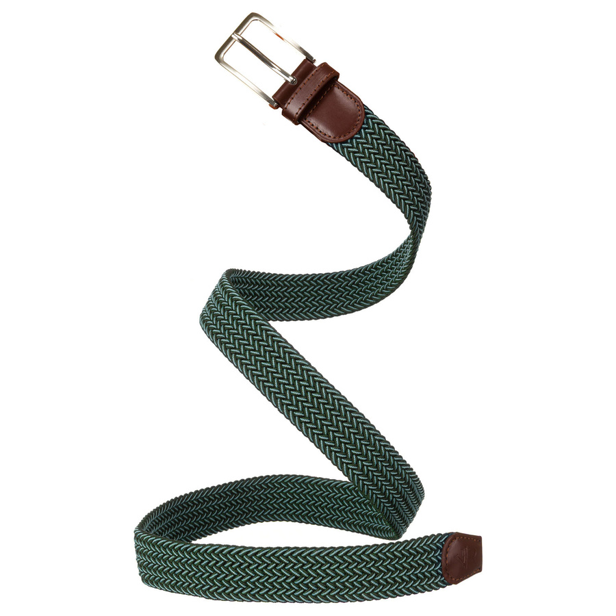 Uniseksowy pasek parciany w szarym kolorze z tradycyjną klamrą - Rovicky