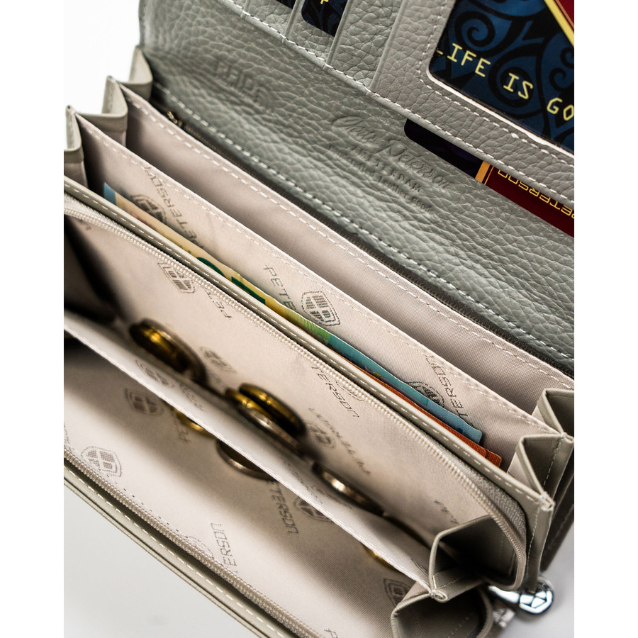 Leather+leatherette wallet RFID PETERSON PTN PX20-1-NPK
