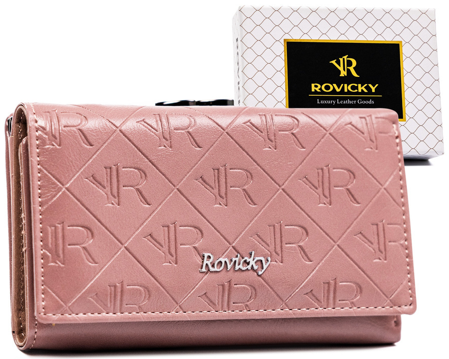 Leather & leatherette wallet RFID ROVICKY RPX-23-PMT