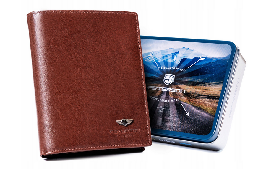 Leather wallet RFID PETERSON PTN 22307-VT