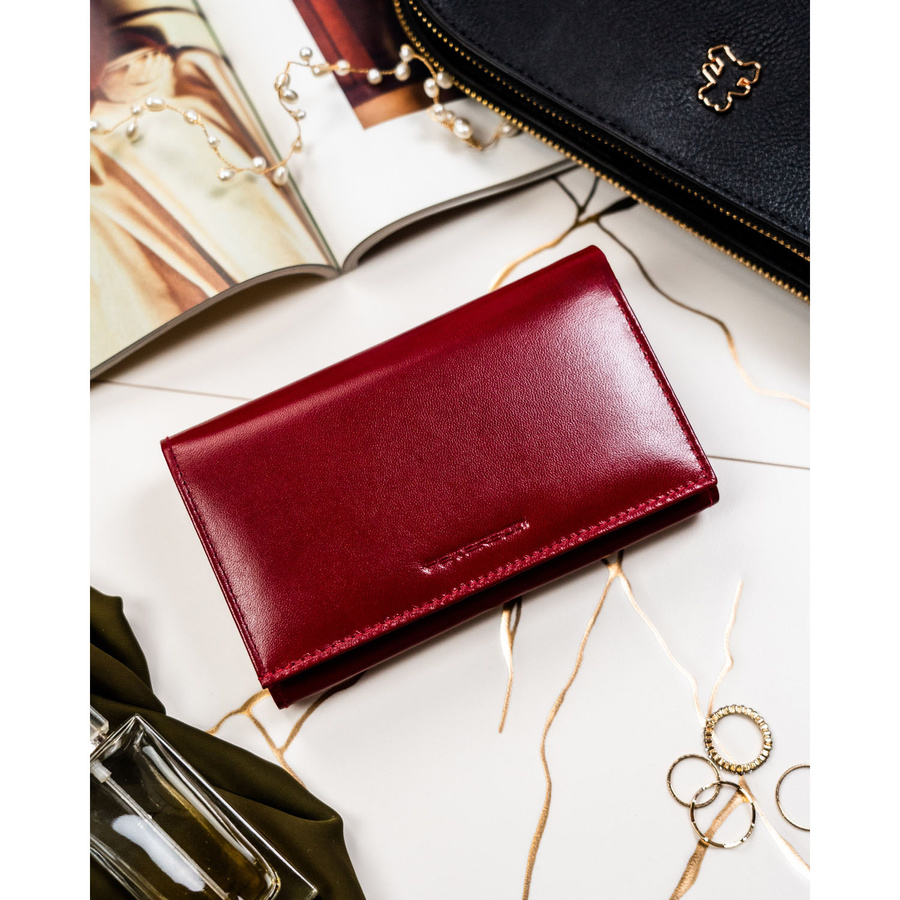 Leather wallet RFID PETERSON PTN RD-21-NGV
