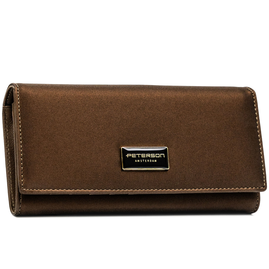 Leather and leatherette wallet RFID PETERSON PTN PS401-HNL