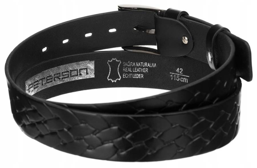 Leather belt PETERSON PTN PRS-04-G