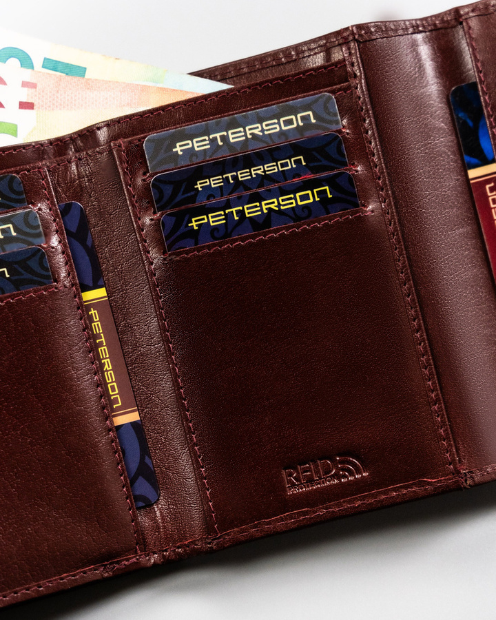 Leather's wallet RFID PETERSON PTN 116-BO