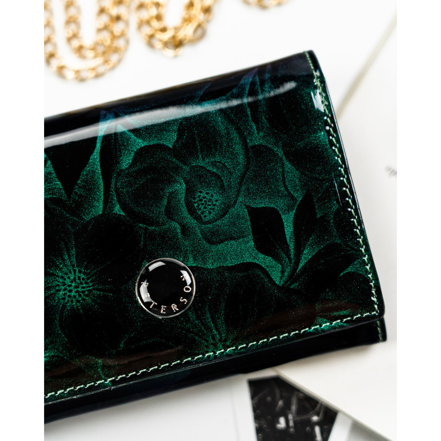 Leather and leatherette wallet RFID PETERSON PTN PS445-FDS