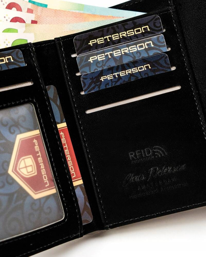 Leatherette wallet RFID PETERSON PTN 013-WEI