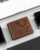 Leather wallet RFID PETERSON PTN N992-BE-DEER