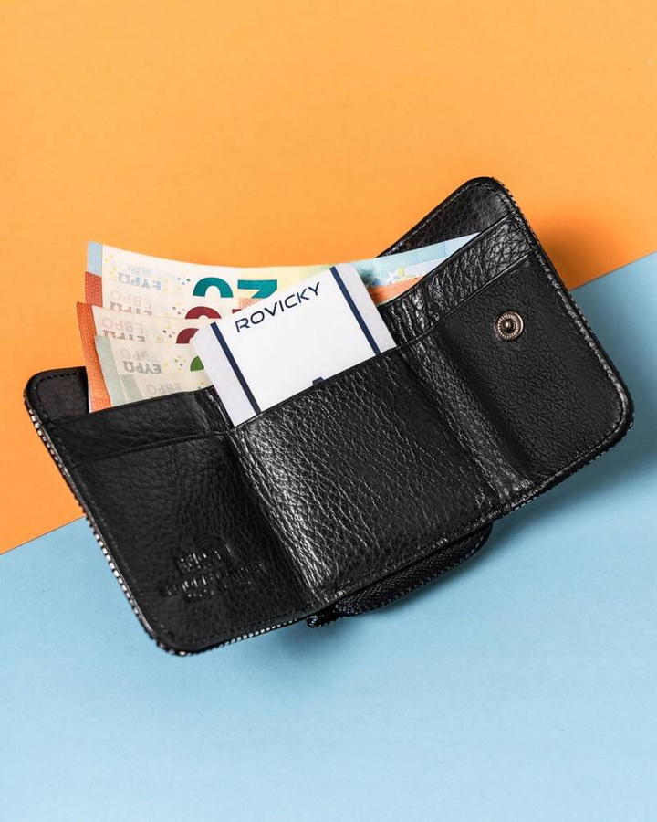 Leather wallet RFID LORENTI 423229-CEK