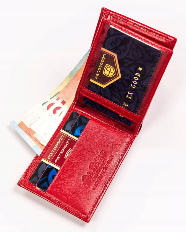 Leather wallet RFID PETERSON PTN RD-280-GCL