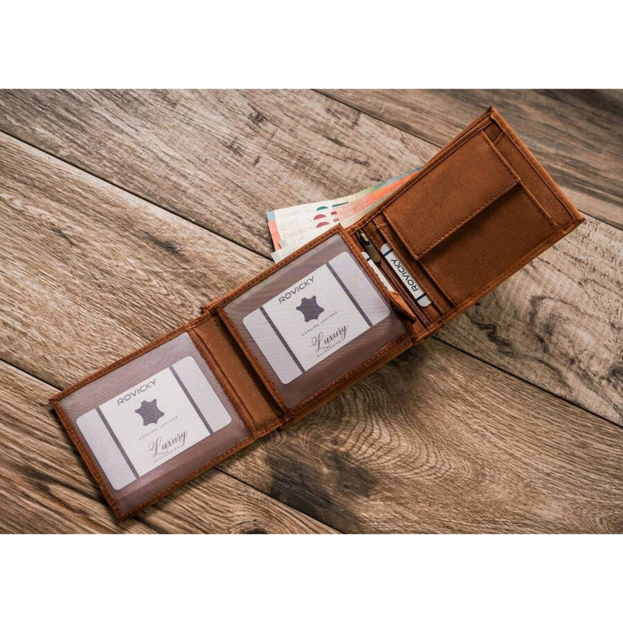 Leather wallet RFID ALWAYS WILD N992-CHM-DOG-2-BL CO