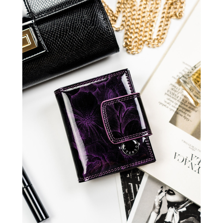 Leather and leatherette wallet RFID PETERSON PTN PS329-FDS