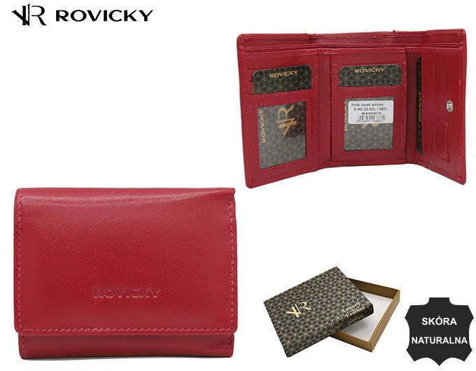 Women's leather wallet RFID ROVICKY R-RD-33-GCL