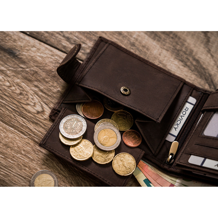Leather wallet RFID N992L-CHM-HORSE-BL
