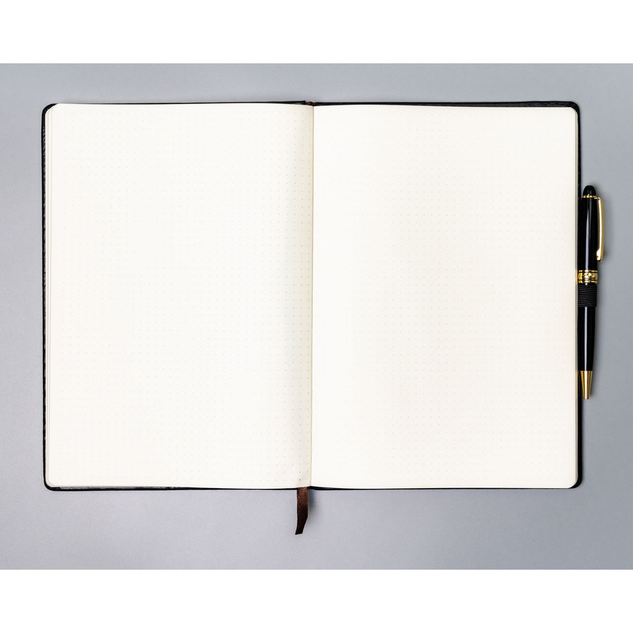 Czarny notes w twardej oprawie formacie B5 zadrukowany w kropki - Peterson