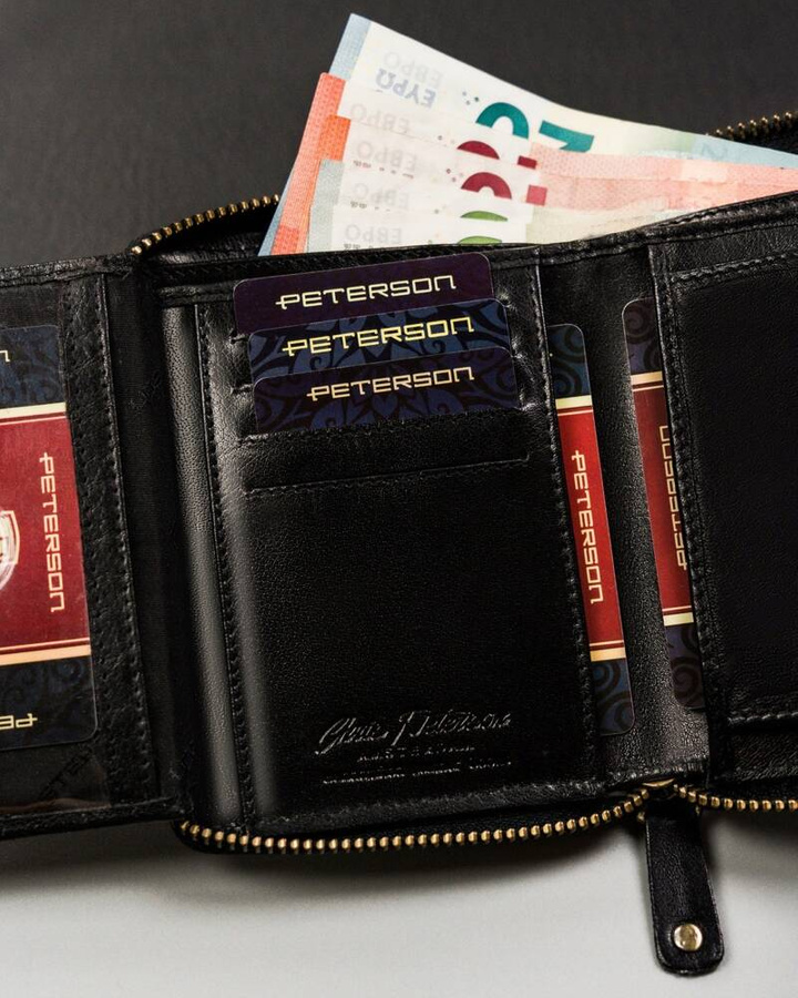 Leather wallet RFID PETERSON PTN 340.01